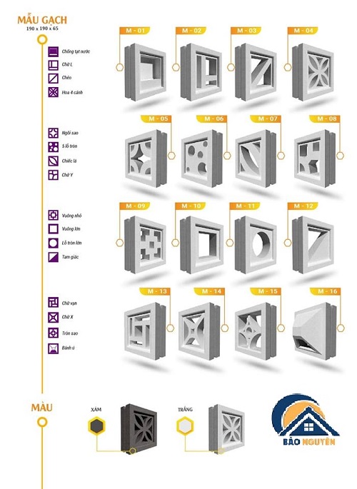 Bảng giá gạch bông gió tại Huế